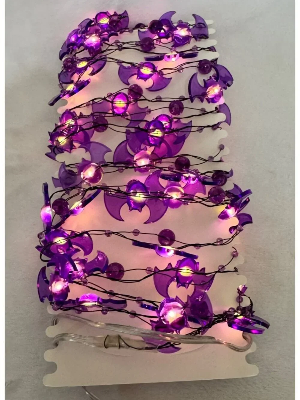 Pier 1 Imports Bat Glimmer Strings Flexible LED Lights 10ft 60 Lights Halloween
